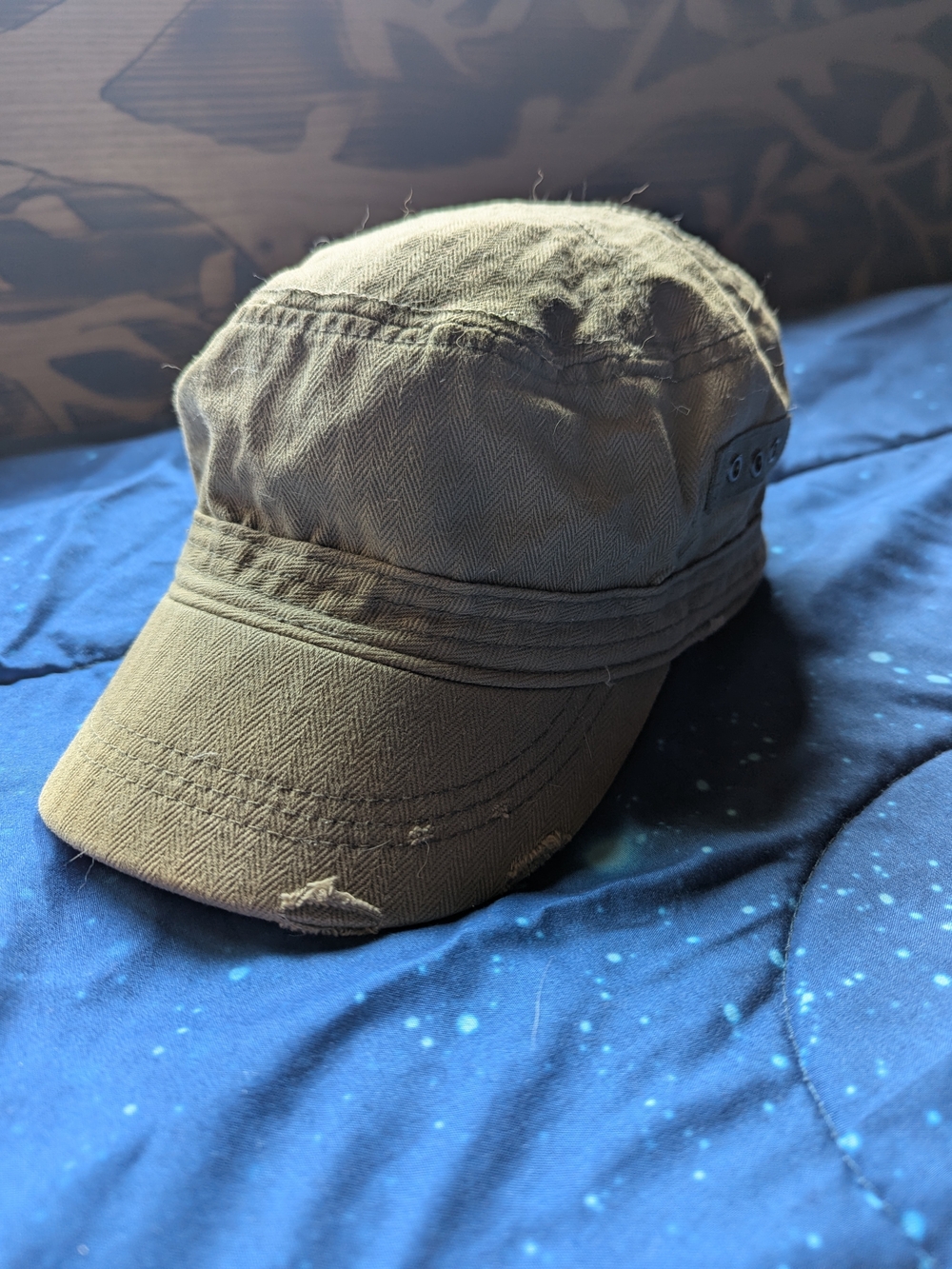American Eagle Outfitters Brown Military-Style Cotton Cap